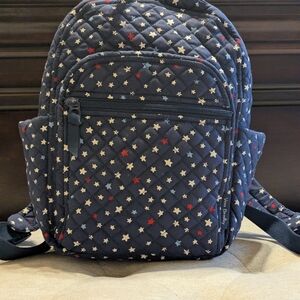 Vera Bradley Red and Blue Star Quilted Backpack/Handbag